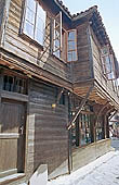 Nessebar - vernacular architecture of wooden houses of the typical Black Sea style 